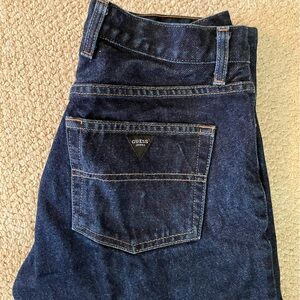 VTG 90s Guess Jeans Womens 29  Boot Leg 060 Denim Dark Wash Blue USA Made